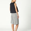 ANTHRACITE DUNGAREE TOP