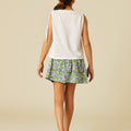 JAPANESE FLOWER GREEN SKIRT