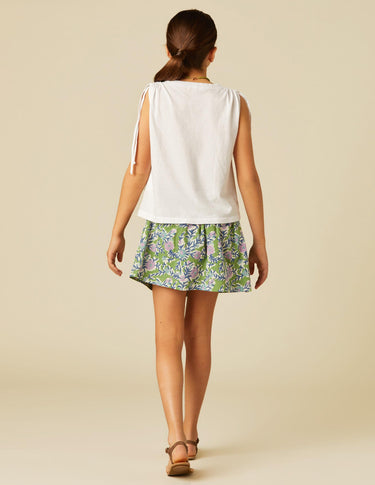 JAPANESE FLOWER GREEN SKIRT