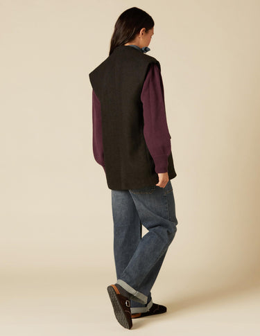 CHALECO OVERSIZE GRIS