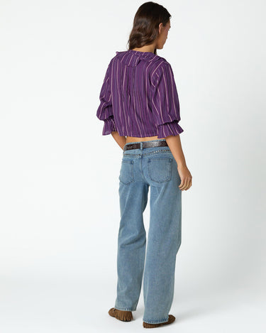 BLUE STUDDED TROUSERS