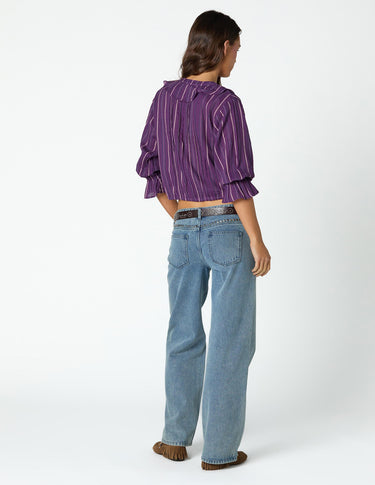 BLUE STUDDED TROUSERS