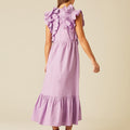 VESTIDO VOLANTES LILA