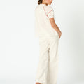 WHITE DENIM SIDE STARS JEANS