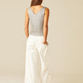 PANTALÓN DOBLE CINTURILLA BLANCO