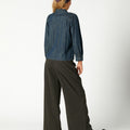 PANTALON PLIEGUE RAYA ANTRACITA