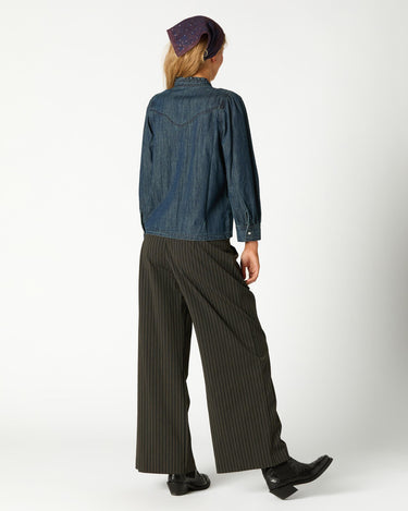 PANTALON PLIEGUE RAYA ANTRACITA