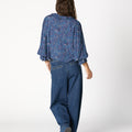 CAMISA VOLANTE JARETAS NIGHT GARDEN BLUE