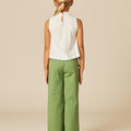 GREEN POCKET PLACKET TROUSERS