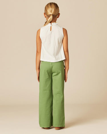 GREEN POCKET PLACKET TROUSERS