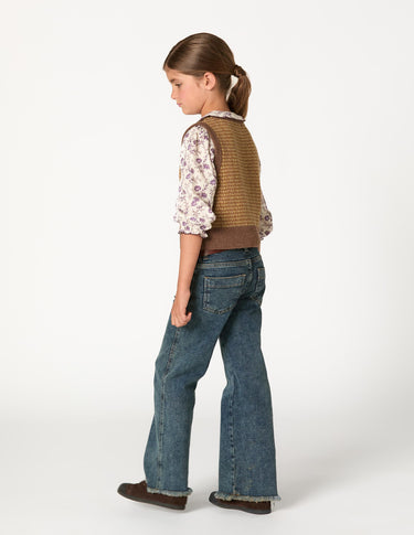 CHALECO PUNTO MIX MARRON