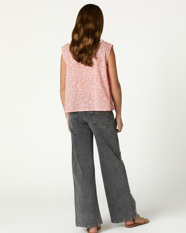 BLOOM PINK RUFFLE TOP