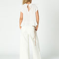PANTALÓN "NN" BLANCO BORDADO