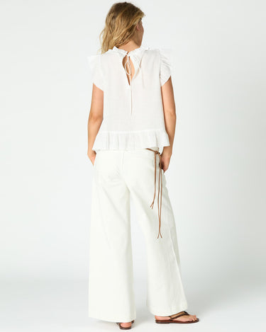 PANTALÓN "NN" BLANCO BORDADO