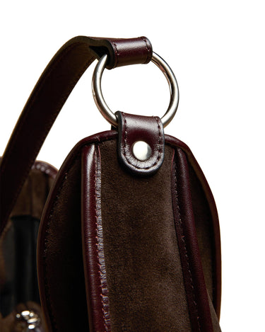 BROWN SUEDE SHOPPING BAG