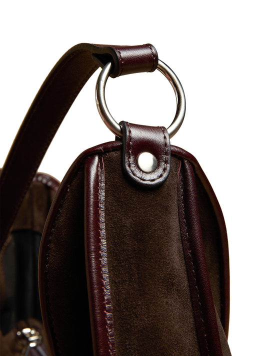 BROWN SUEDE SHOPPING BAG