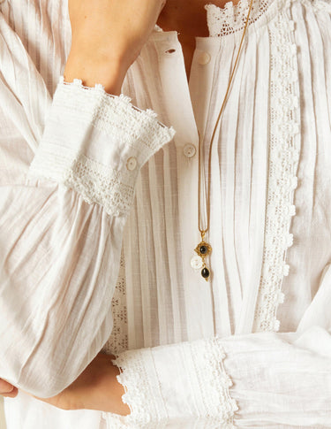 GOLD/BLACK SQUARE NECKLACE