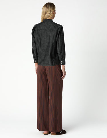BROWN STRIPED PANTS