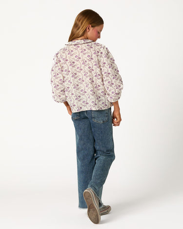 CAMISA BRIGHT FLOWERS PLUM