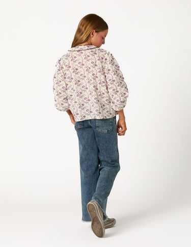 CAMISA BRIGHT FLOWERS PLUM