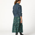 WILD BLUE RUFFLED SKIRT