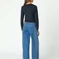 BLUE BUTTON DENIM