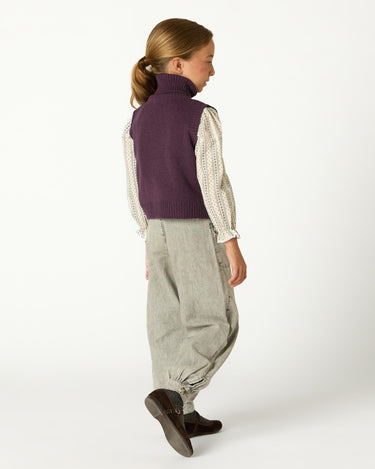 CHALECO CUELLO VUELTO PLUM