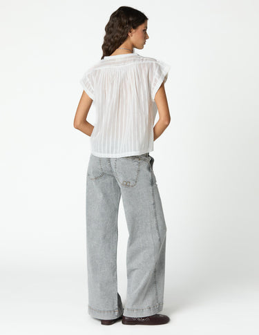 "NN" EMBROIDERED GREY TROUSERS
