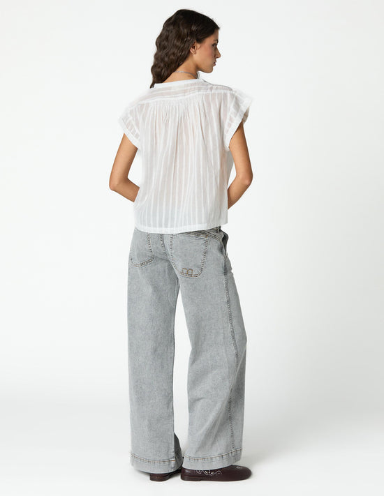 PANTALÓN "NN" GRIS BORDADO