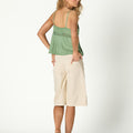 ECRU DENIM SHORTS