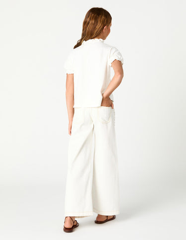 WHITE JEANS MINI STUDS