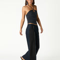 TWO-TONE ZIPPER TROUSERS