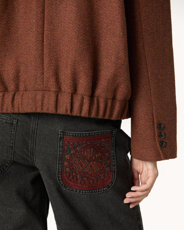 BLACK ETHNIC EMBROIDERED PANTS