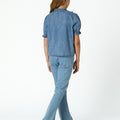 RUFFLE DENIM SHIRT