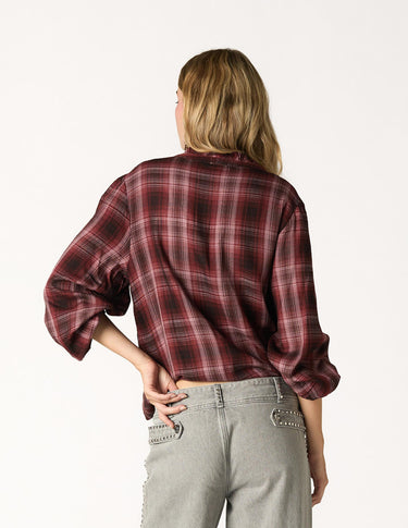 BLACKBERRY CHECK EMBROIDERED SHIRT