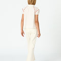 PICOTING SLEEVE SHIRT WHITE