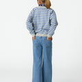 STRIPED JERSEY ANILINE BLUE