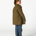 ABRIGO CUELLO PICO CUADRO GREEN