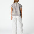 CAMISA MANGA CORTA LACE GRIS
