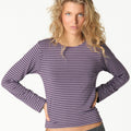 CAMISETA RAYAS MORADAS
