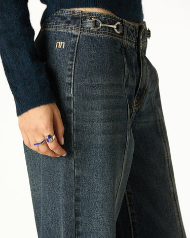 PANTALÓN HEBILLAS CINTURILLA DARK BLUE