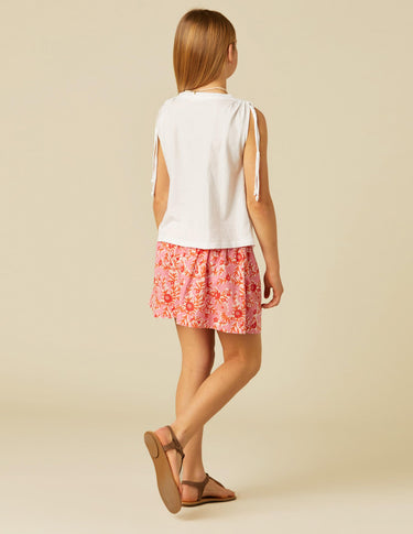 JAPANESE FLOWER PINK SKIRT