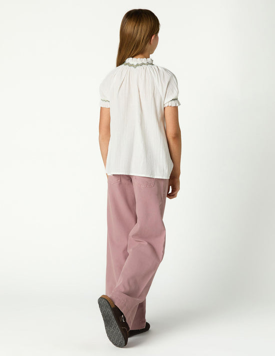 "NN" EMBROIDERED PANTS MORA