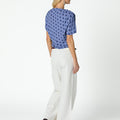 TOP PRINT BUTI BLUE