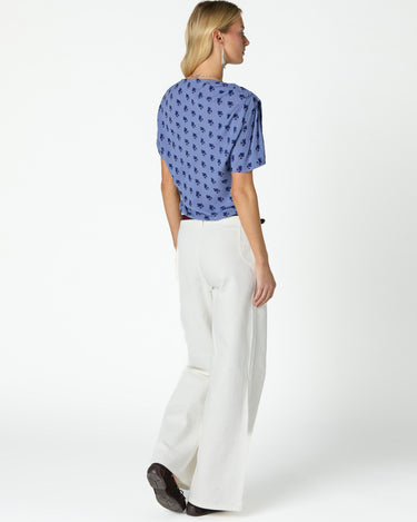 TOP PRINT BUTI BLUE