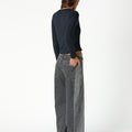 GREY DENIM BUTTONS