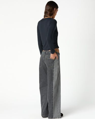 GREY DENIM BUTTONS