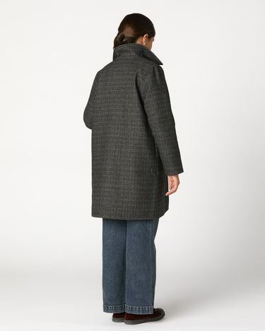 ABRIGO CUELLO PICO CUADRO GREY