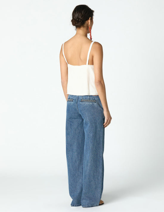 ECRU RIBBON TOP