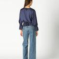 PANTALÓN DENIM TAPETA TACHAS BLUE